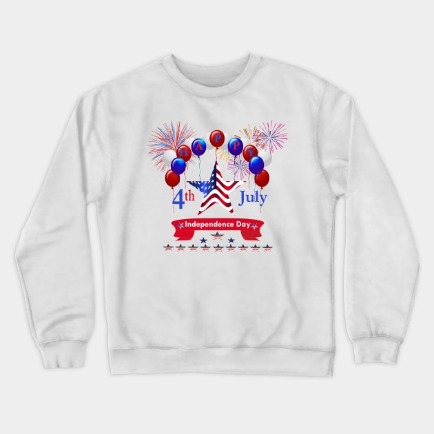 independence Day 4th of July Crewneck Sweatshirt by Lin-Eve